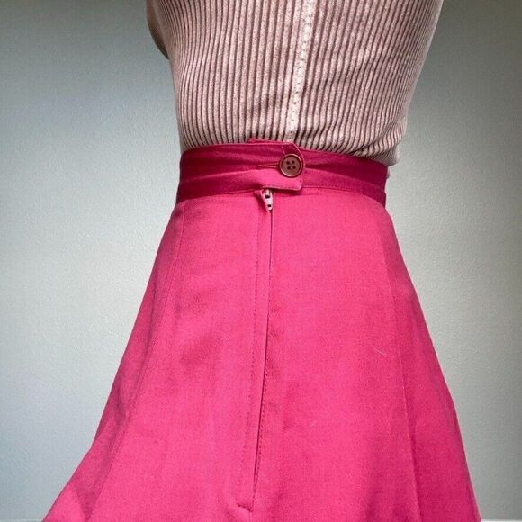 Vintage IGI & IGI 90s Tennis Skirt Pleated Berry Red Size Small Made in Italy - Picture 9 of 10